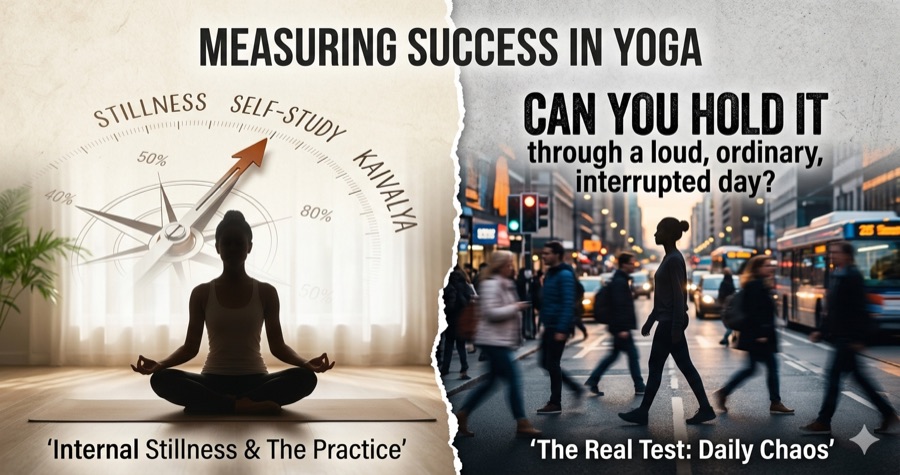 Measuring Success in Yoga — stillness on the mat versus a loud, ordinary day